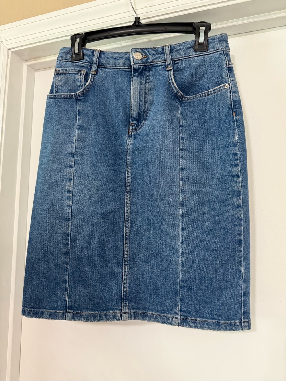 Pilcro and the Letterpress by Anthropologie Blue Denim Skirt